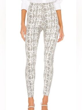 NWT- Commando Snake-Print Leggings in White and Gray